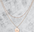 Rose Gold Layered Initial Necklace | LN12