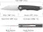 Stonewash Blade Pocket Knife Black Carbon Fiber Handle NR26