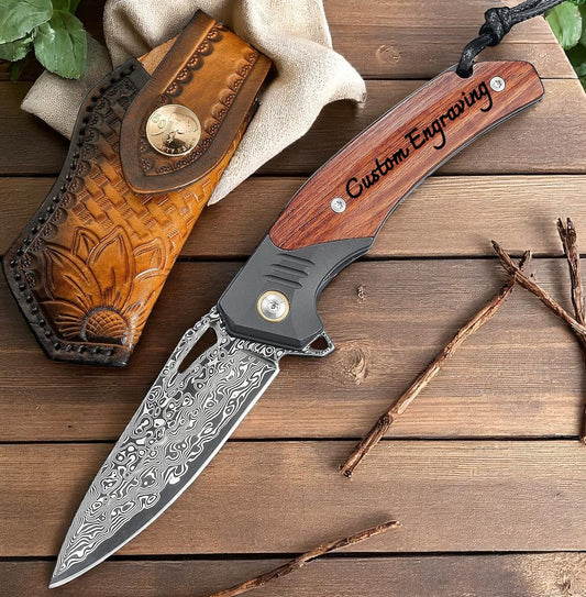 Rosewood Handle 7" Pocket Folding Knife