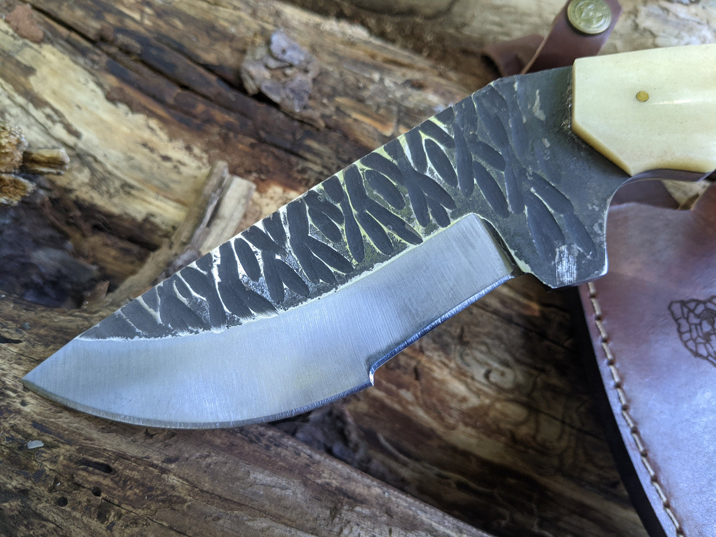 Buffalo Bone Handle Karambit Hunting Knife