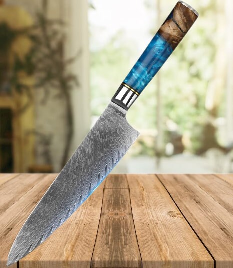 8" Personalized Kitchen Knife Engraved VG10 Damascus Chef Knives Professional Culinary Gifts for Him Her Home Goods Cooking Cutlery VP91