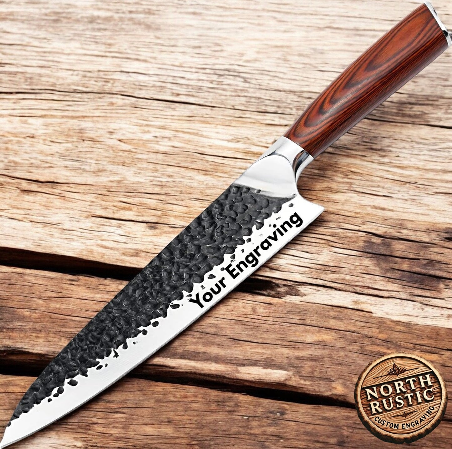 8" Kitchen Knife Engraved High Carbon Stainless Steel Professional Culinary Chef Knives Gifts for Him Her Cooking Cutlery Home Goods VP90