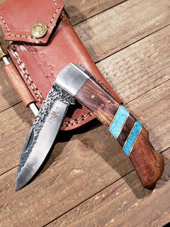 Hammered Steel & Turquoise Knives Now Available