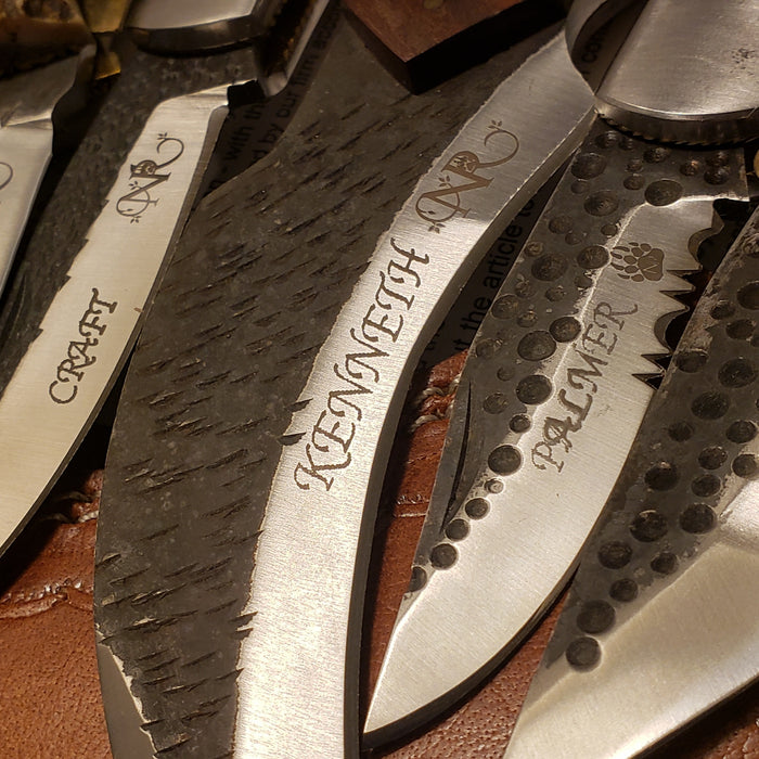 We Are Launching 2020 With Hammered Steel Blade Engraving - North Rustic