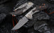 VG10 Damascus Folding Pocket Knife Resin & Gold Flake Handle NR08 - North Rustic