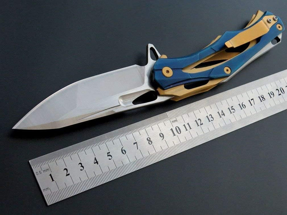 D2 Steel Blade 402 Stainless Steel Handle Pocket Knife NR27