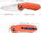 Folding Knife Orange G10 Handle RL13