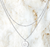 White Gold Layered Initial Necklace | LN13