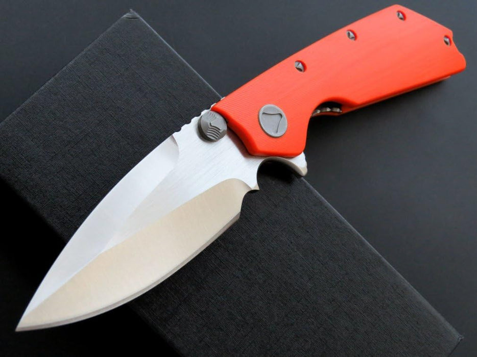 D2 Steel Blade Orange G10 Handle Pocket Knife NR13