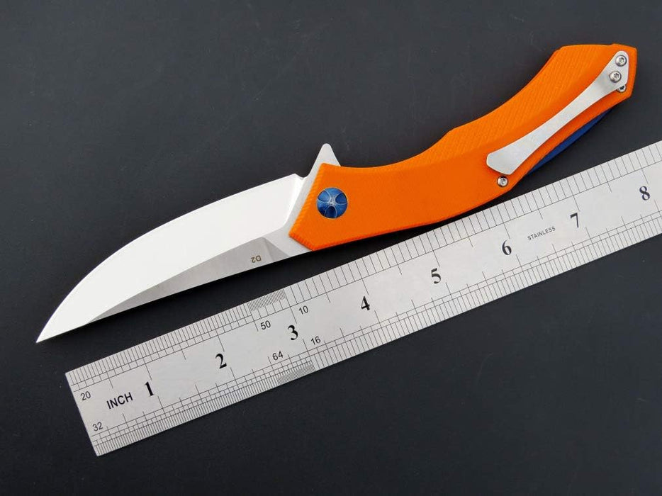 Folding Knife Orange G10 Handle RL14