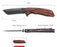 Folding Knife Pakka Wood Handle Damascus RL05 - North Rustic