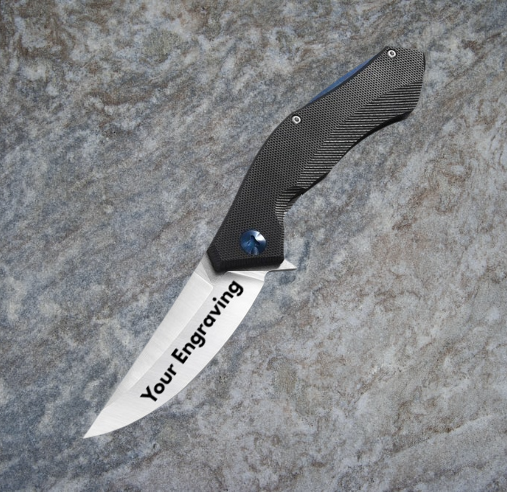 Folding Knife Black G10 Handle RL15