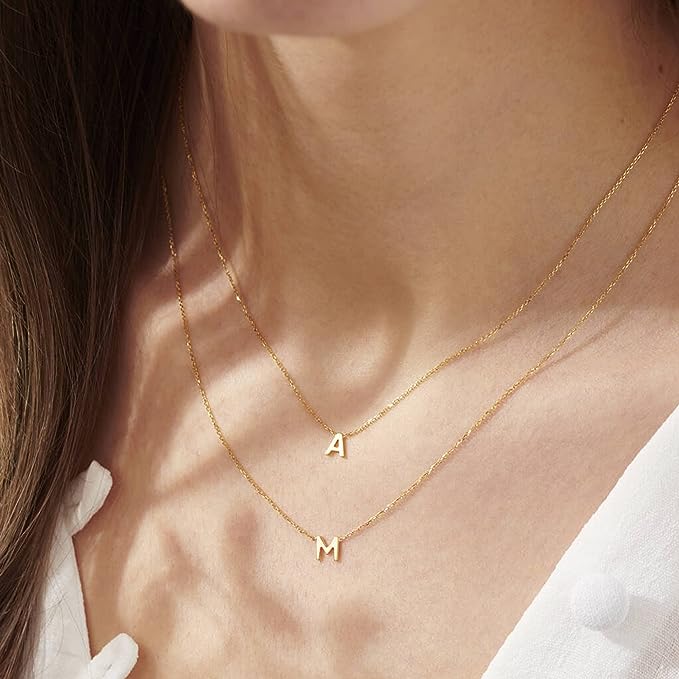 Custom Gold Initial Necklace | LN06