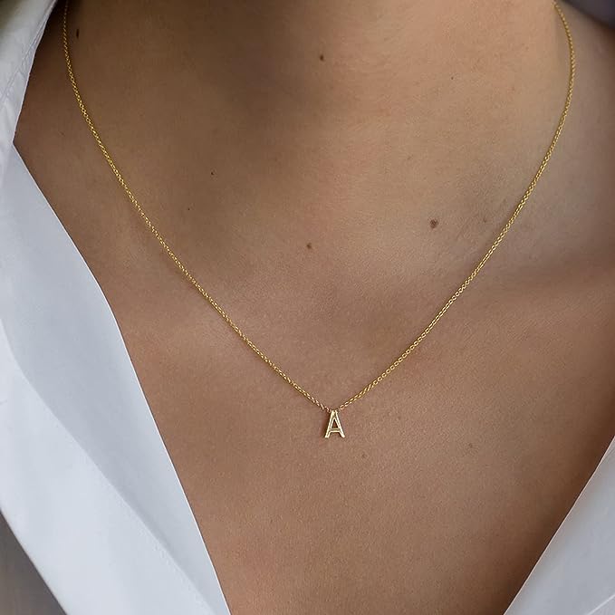Custom Gold Initial Necklace | LN06