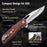 Stainless Steel Folding Knife Rose Wood Handle RL04 - North Rustic