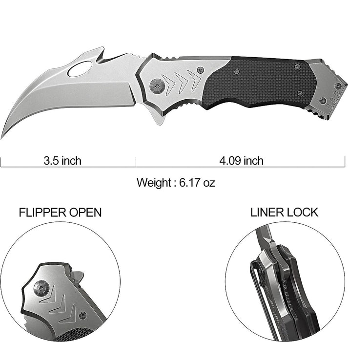 Folding Knife Black G10 Handle RL08