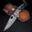 VG10 Damascus Folding Knife Sandal Wood Handle NR07