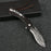 Damascus Folding Pocket Knife Dark Wood Handle NR10 - North Rustic