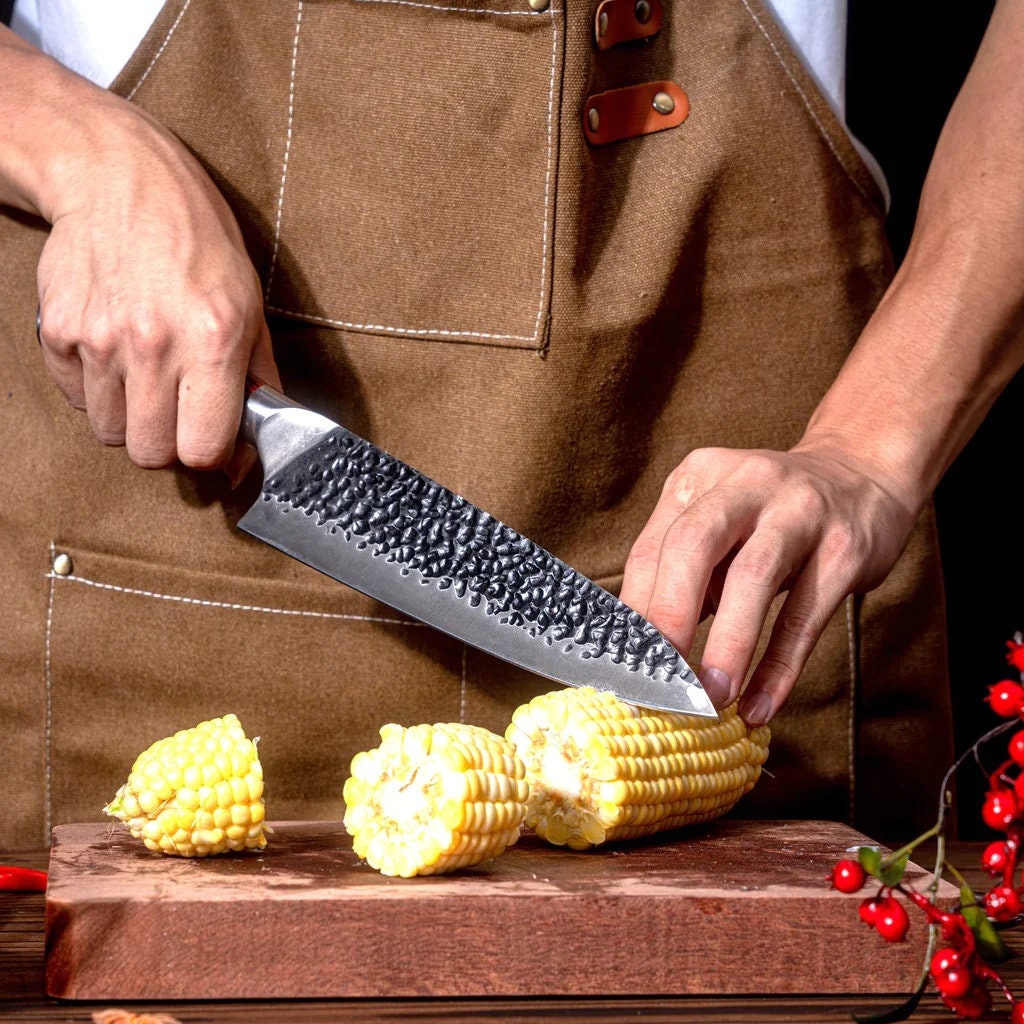8" Kitchen Knife Engraved High Carbon Stainless Steel Professional Culinary Chef Knives Gifts for Him Her Cooking Cutlery Home Goods VP90