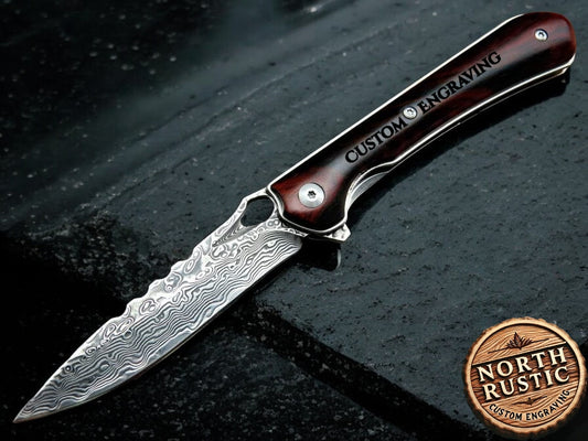 Gift For Him Engraved Pocket Knife, Anniversary Father Folding Knife Husband Boyfriend Engraving Gifts, Wedding Groomsmen Personalized VP22