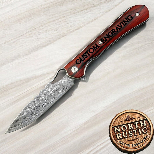 Engraved Pocket Knife Gift For Him, Anniversary Husband Folding Knife Boyfriend Father Engraving Gifts, Personalized Wedding Groomsmen VP62