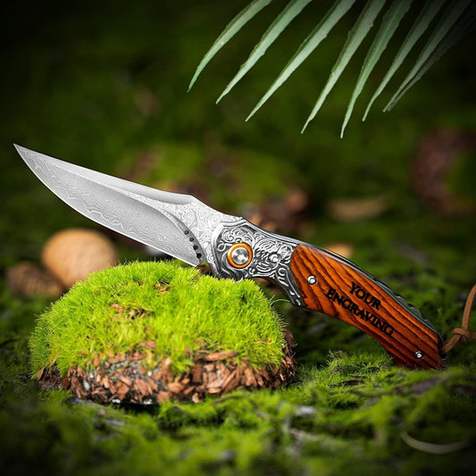 Gift For Him Engraved Pocket Knife, Anniversary Husband Folding Knife, Father Birthday Engraving Gifts, Wedding Groomsmen Personalized VP74