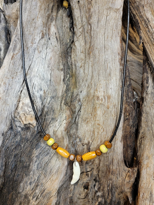 Arrowhead Bezel-set Elk Ivory Necklace in Two-tone Sterling Silver and  Yellow Gold | Miller's Jewelry
