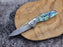 Damascus Pocket Knife Abalone Shell Resin Handle VP115 - North Rustic