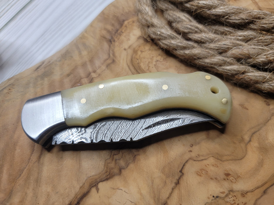 bone handle folding knife