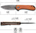 Damascus Blade Wood Handle Pocket Knife VP102 - North Rustic