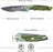 Damascus Pocket Knife Green Titanium Carbon Fiber Handle VP69 - North Rustic