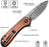 Damascus Blade Wood Handle Pocket Knife VP102 - North Rustic