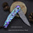VG10 Damascus Folding Knife Abalone Shell Handle VP23 - North Rustic