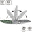 Premium Damascus Folding Knife Green G10 Handle VP43 - North Rustic
