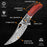 VG10 Damascus Folding Knife Rose Wood Handle VP113 - North Rustic