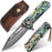 VG10 Damascus Pocket Knife Abalone Seashell Handle VP53 - North Rustic