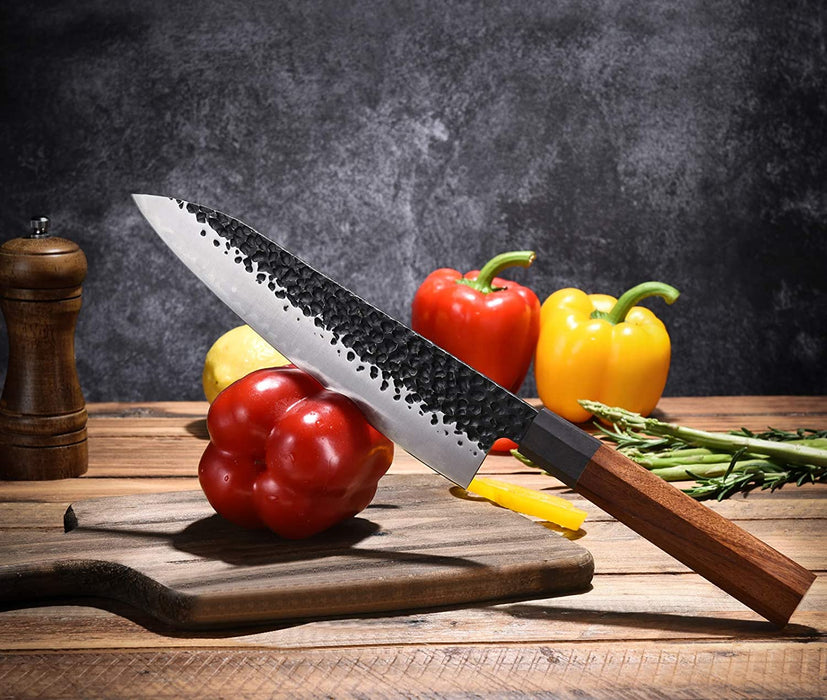 Chef Rose Wood Handle Kitchen Culinary Knife 8 VG10 Damascus VC17