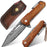 Damascus Pocket Knife Rose Wood Handle VP54 - North Rustic