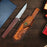 Damascus Folding Knife Rose Wood Handle VP28 - North Rustic