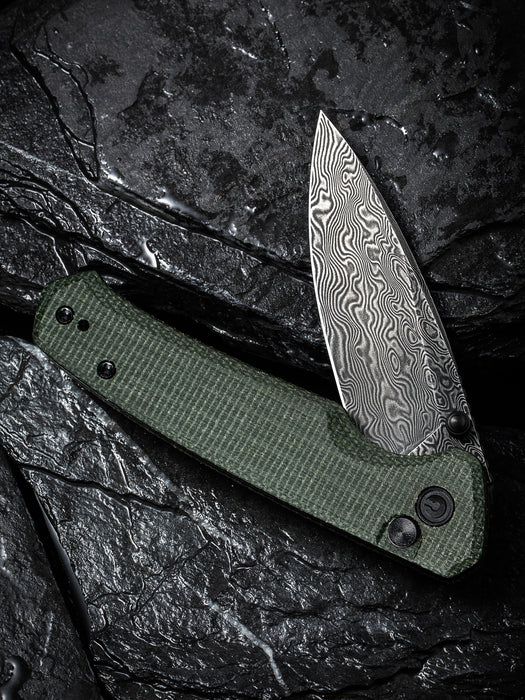 Premium Damascus Folding Knife Micarta Handle VP50 - North Rustic