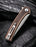 Satin Steel Blade Brass Rubbed Pocket Knife Deep Carry Clip VP80 - North Rustic