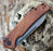 Premium Damascus Folding Knife Cuibourtia Wood Handle VP49 - North Rustic