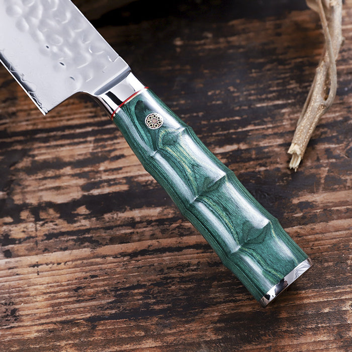 VG10 Damascus Green Walnut Wood Handle 8" Kitchen Culinary Knife VC07 - North Rustic