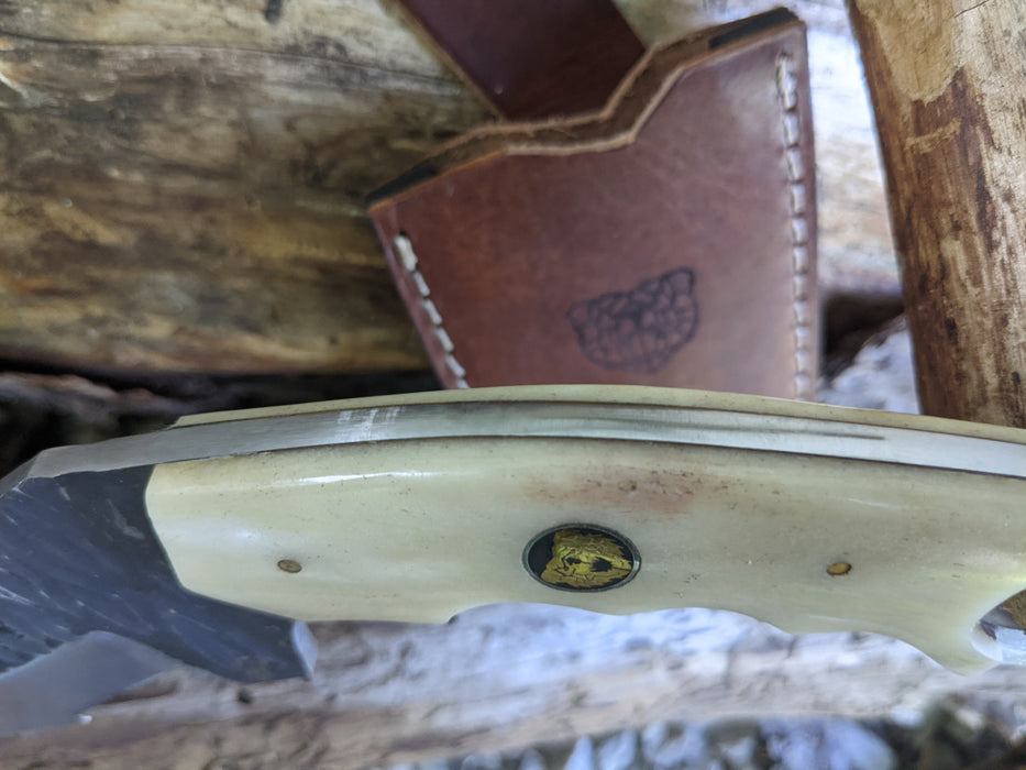 Personalized Hunting Knife | Buffalo Bone Handle Karambit | NR14-5 - North Rustic