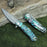 Damascus Folding Knife Abalone Shell Handle VP26 - North Rustic