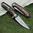 Damascus Folding Knife Rose Wood Handle VP27 - North Rustic
