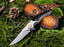 Damascus Pocket Knife Ebony Sandal Wood Handle VP73 - North Rustic