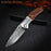 VG10 Damascus Folding Knife Rose Wood Handle - North Rustic