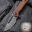Premium Damascus Folding Knife Cuibourtia Wood Handle VP44 - North Rustic