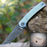 Damascus Blade G10 Pocket Knife Deep Carry Clip VP79 - North Rustic